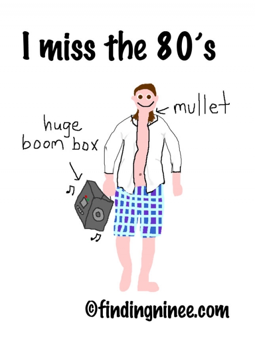 Mullet and boom box 80